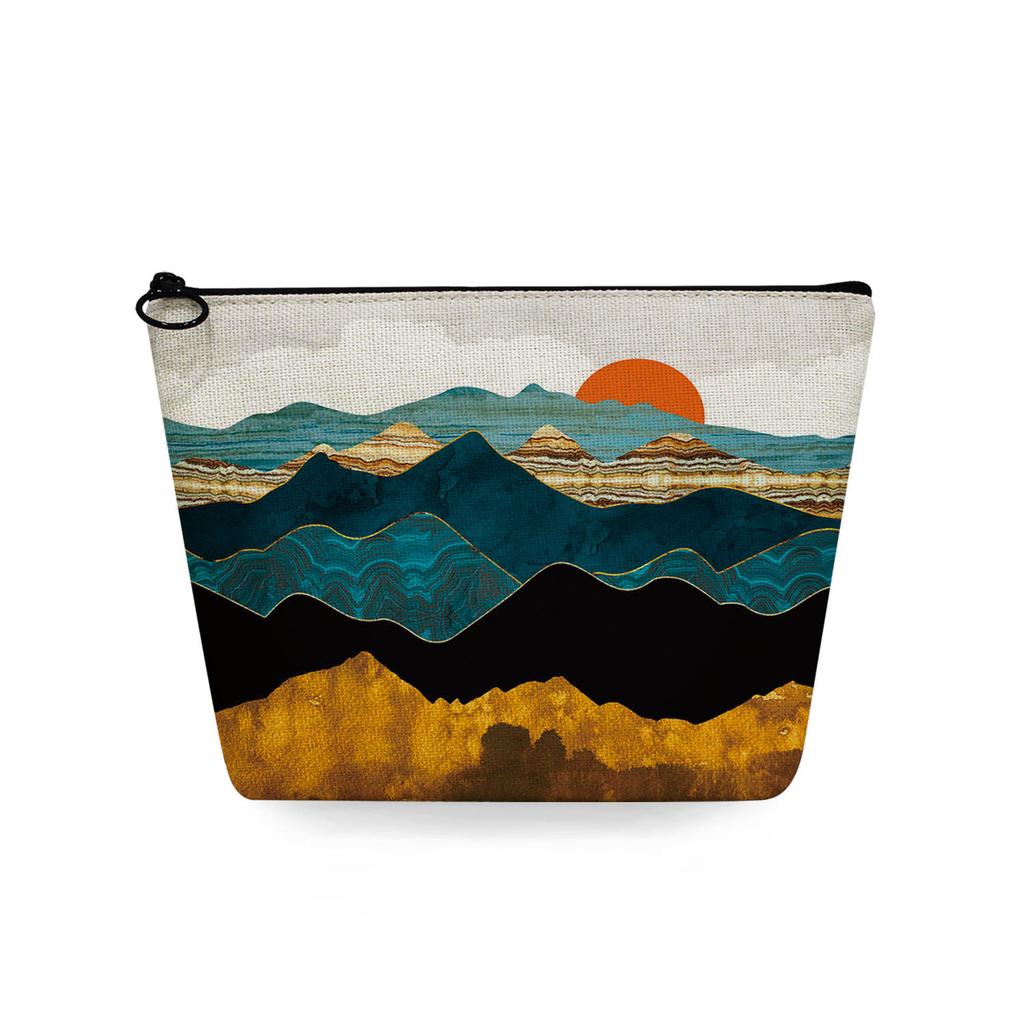Women Landscape painting Print Cosmetic Bag Toiletries Organize Travel Storage Case 6753