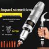 Impact Screwdriver & Extractor Set for Rusted or Seized Screws and Broken Screw Heads