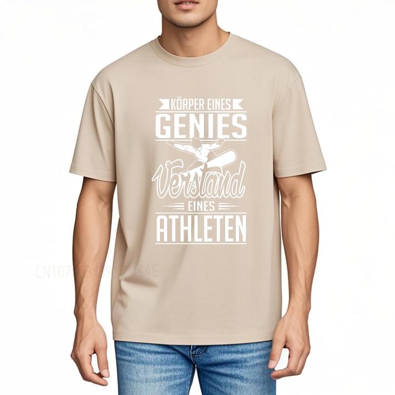 Graphic summer Teenagers t shirt Body of a genius mind of an athlete Short Sleeve Relaxed Fit O Neck tops cotton teeshirt