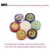 7 pezzi/Confezione Forma Rotonda 7 Pietre Naturali Ornamento Ametista Quarzo Energia Simboli Incisi Reiki Divinazione Guarigione 16-18mm