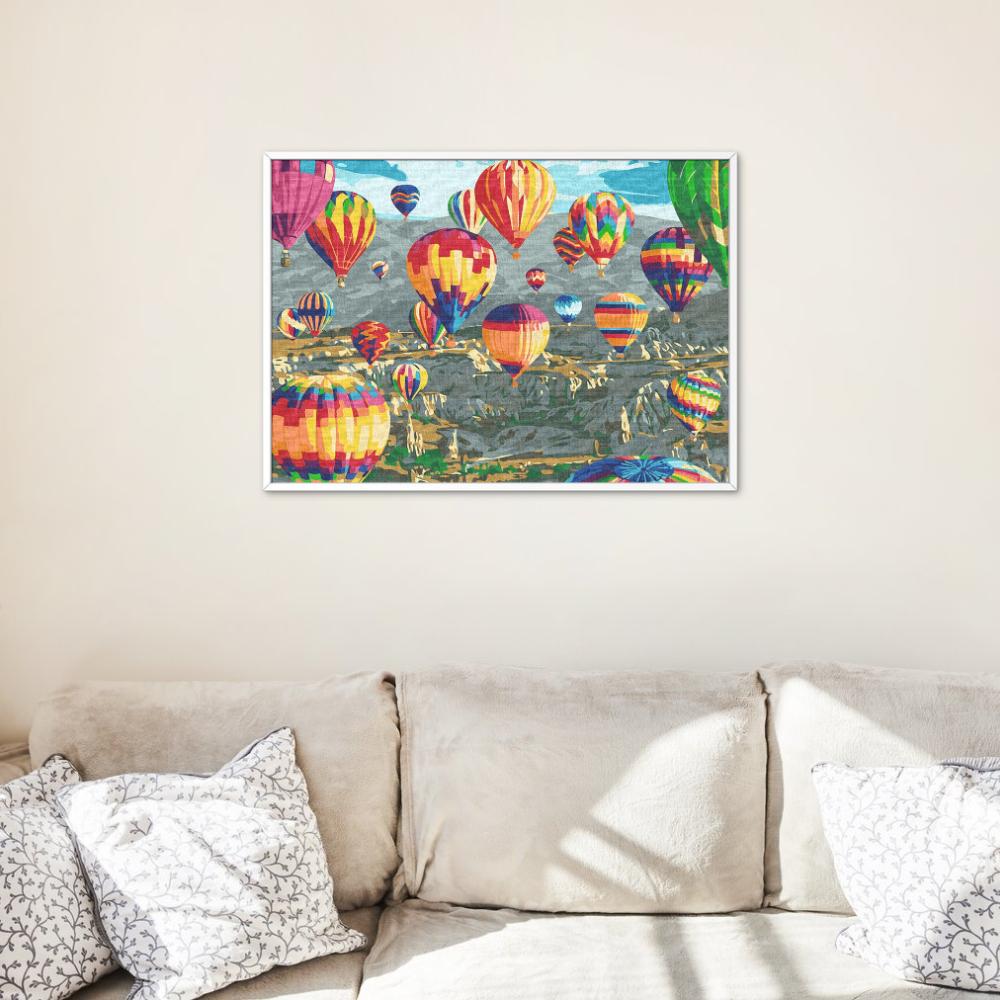 Malowanie Po Numerach Z Ramą Obrazy Do Malowania - Balonowe Niebo 50X40 Cm