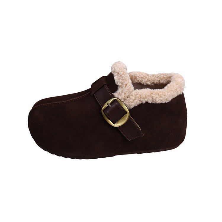 

Cotton shoes women s 2025 new winter Boken shoes platform all-inclusive piled thickened shoes warm snow boots one pedal 35