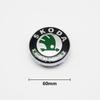 2025 Hot 4Pcs 56mm Wheel Center Caps Aluminum Domed Sticker Logo Alloy Badge For Skoda Rapid Octavia A5 RS Kodiaq Fabia A7 Acces