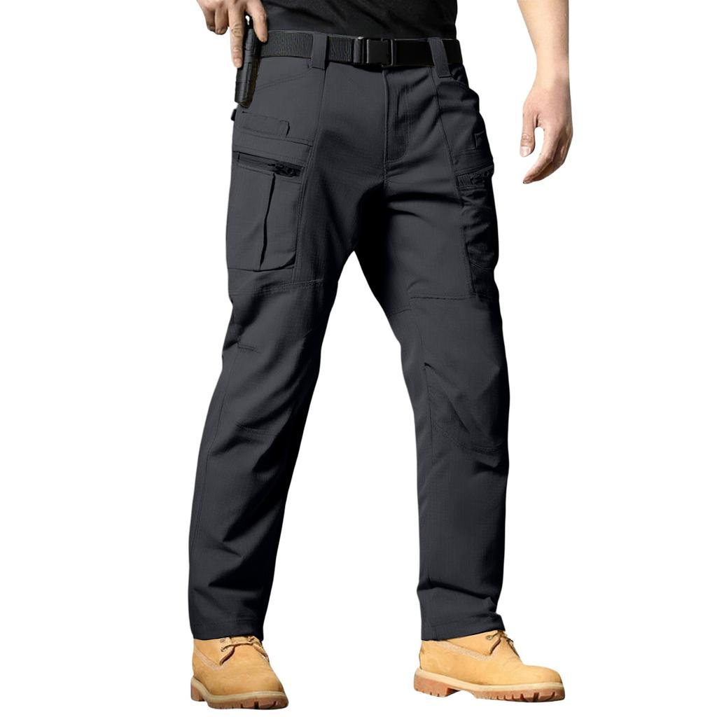Men's  Work Pants Outdoor Work Fishing Camping Waterproof Wear-resistant Multi-Pocket Work Pants (Belt Not Included)