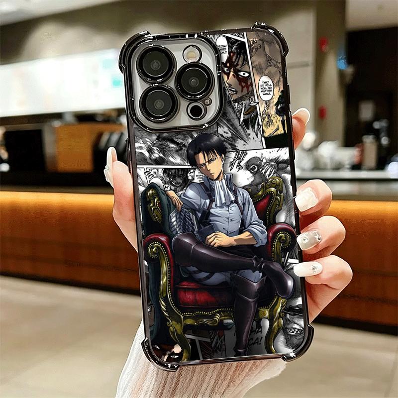 A-Attack On T-Titan Anime Weiche Handyhülle Für iPhone 15 16 17 Air 14 Pro Max 16E Plus 13 12 Mini Galvanisiert Anti-Fall Fundas