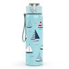 1PC Sailboat Sea Nautical 750ml Color Plastic Sports Water Bottle Leakproof Flip Straw Lid Suitable for Sports Office Home Use