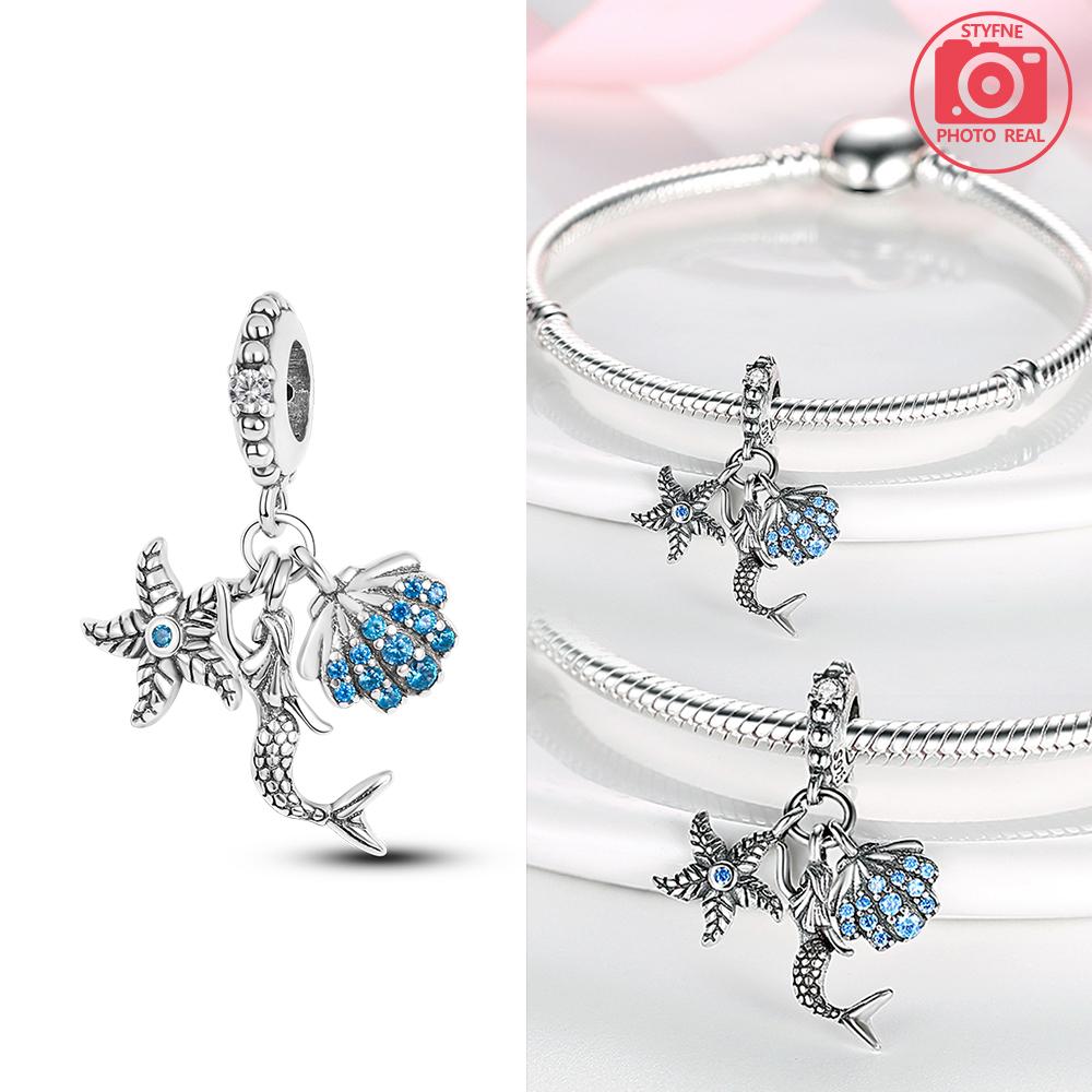 Shell Pearl Starfish Pendant Copper Plated For Charms Copper Plated Original Bracelet For Jewelry Making