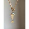 Hip Hop Ins Style Fish Bone Pendant Necklace Women Summer Wearing Niche Fashion Jewelry Holiday