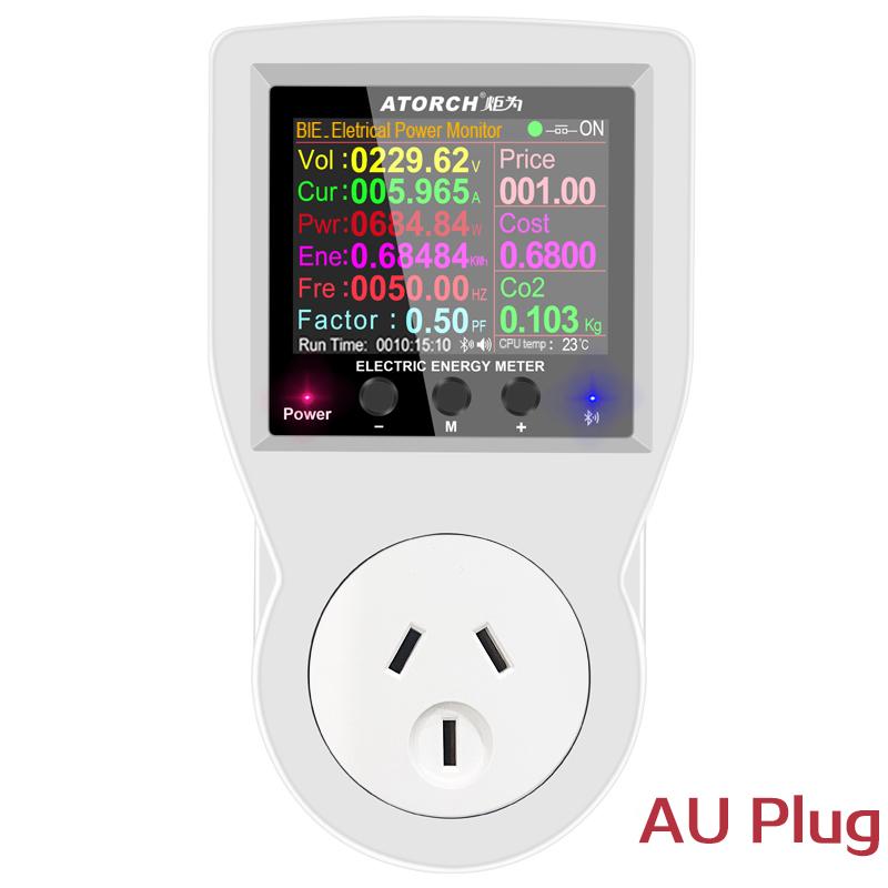 

AC85V-265V Digital Power Wattmeter Electricity consumption Kwh Energy Meter watt Wattage Meter EU US FR AU UK plug With APP Bluetooth 16A AU