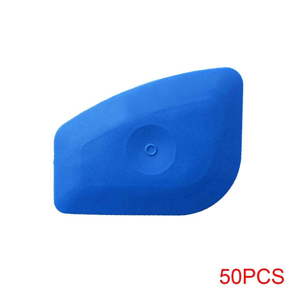 50pcs Multilateral Mini Pink Blue Vinyl Squeegee Scraper Car Stickers Home Office Window Film Installation Tint Tools 50A25 50PCS BLUE