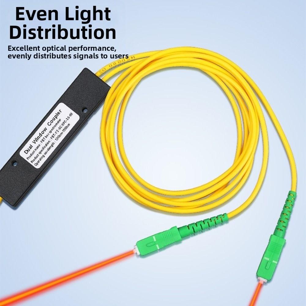 Yellow FTTH Splitter Box Low Loss Fiber Coupler New Fiber Optic Splitter  Computer Accessories
