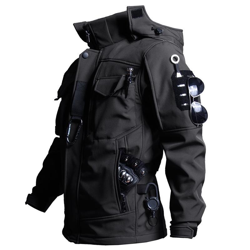 

Men s Winter Softshell Jacket & Pants Set: Waterproof, Plus Velvet, for Outdoor, Fishing, Cycling, Workwear, Motorcycle. 185 (166-180 jin)