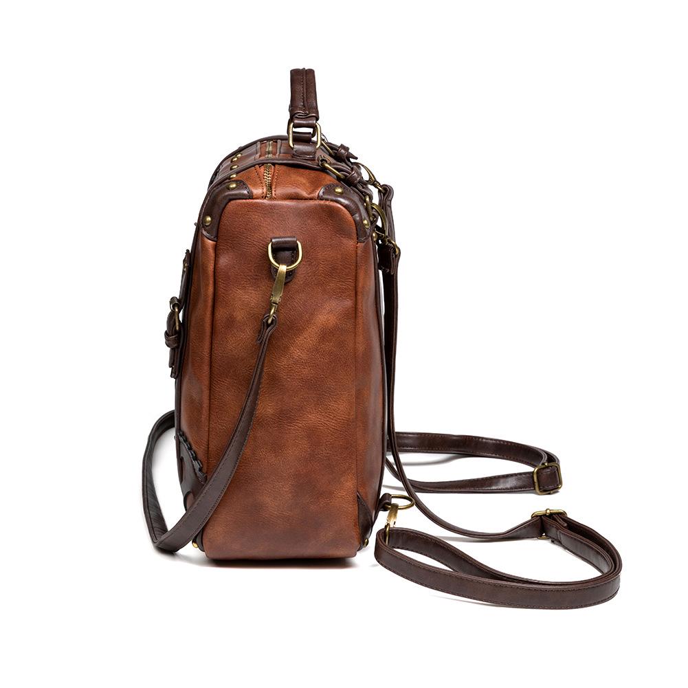 Steampunk Medieval Retro Style Large-capacity Contrasting Color Women's Messenger Bag Portable Shoulder Computer Bag Tide