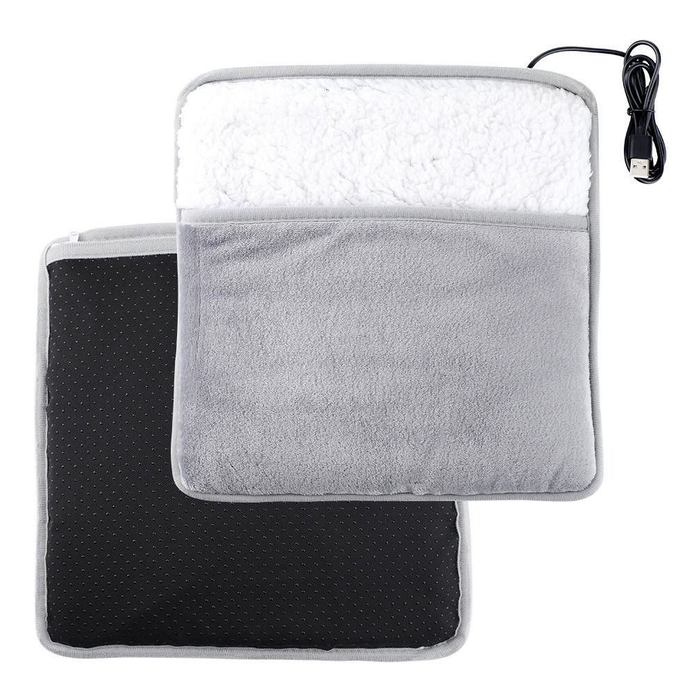 Double-Side Heated Foot Warming Mat 2 In 1 Foot Heating Cushion Electric Foot Heating Pad  Office