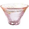 Toyo Sasaki Glass Wagarasu Warm Fujimi Sakura Sake Cup with Cherry Blossom and Gold Leaf Made in Sake Mount Fuji Perfect for Respect for the Aged