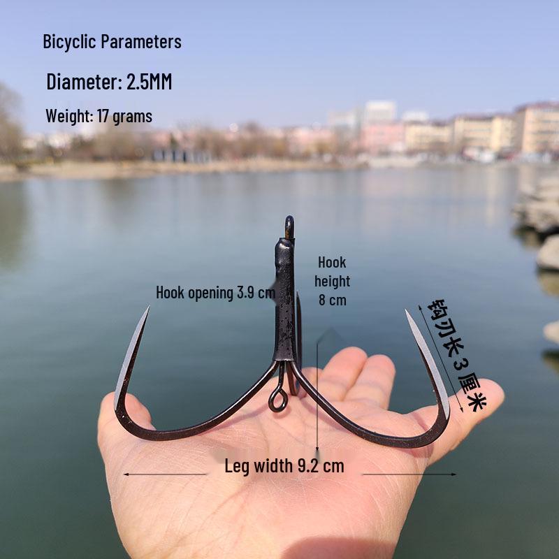 

Острый тройной крючок с видимой чешуей [2 pcs] Blade Triple Anchor Hook 3.9CM