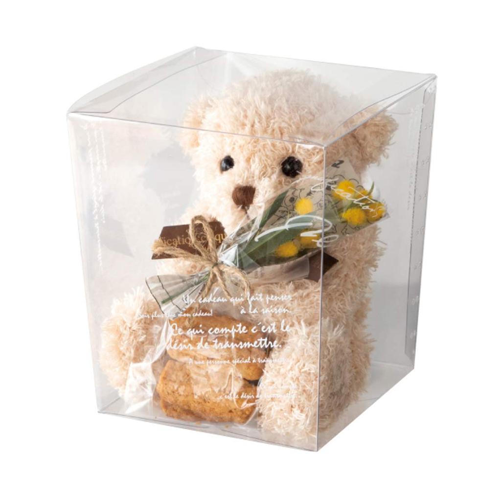 HEADS DAB-WBQS Plush Toy, Vanilla Bear, White, 15 X 15 X 11 Cm, Small, 4 Pieces