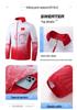 Unisex Chinese Flag Gradient Tracksuit: Stand Collar Jacket & Long Pants Set for Spring/Autumn