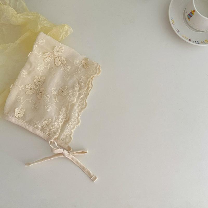 Bequeme Babymütze Sommerhaube Stickerei-Design Fötale Mützen mit Kinnband für Säuglingsmädchen 2-18 Monate