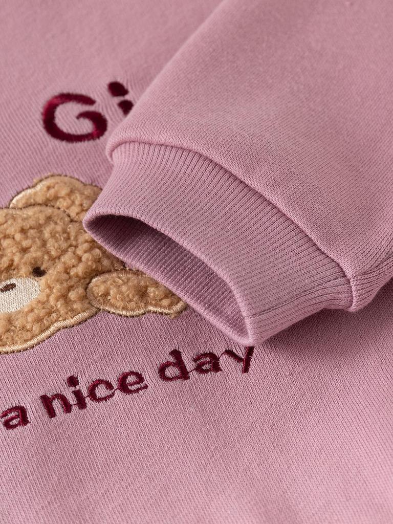 Girls' Cartoon Sports Sweatshirt Set - Spring/Autumn Toddler Two-Piece