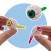 2Pcs Halloween Eyeball Squeeze Toy with Tail Soft TPR Stress Relief Ball Gag Prank Fidget for Kids Adults