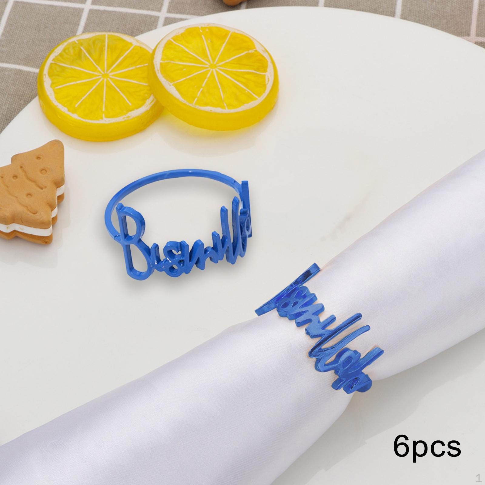 

Пряжки для серветок із 6 предметів, тримач для алфавіту, прикраса, набір кілець з літерами Bismillah