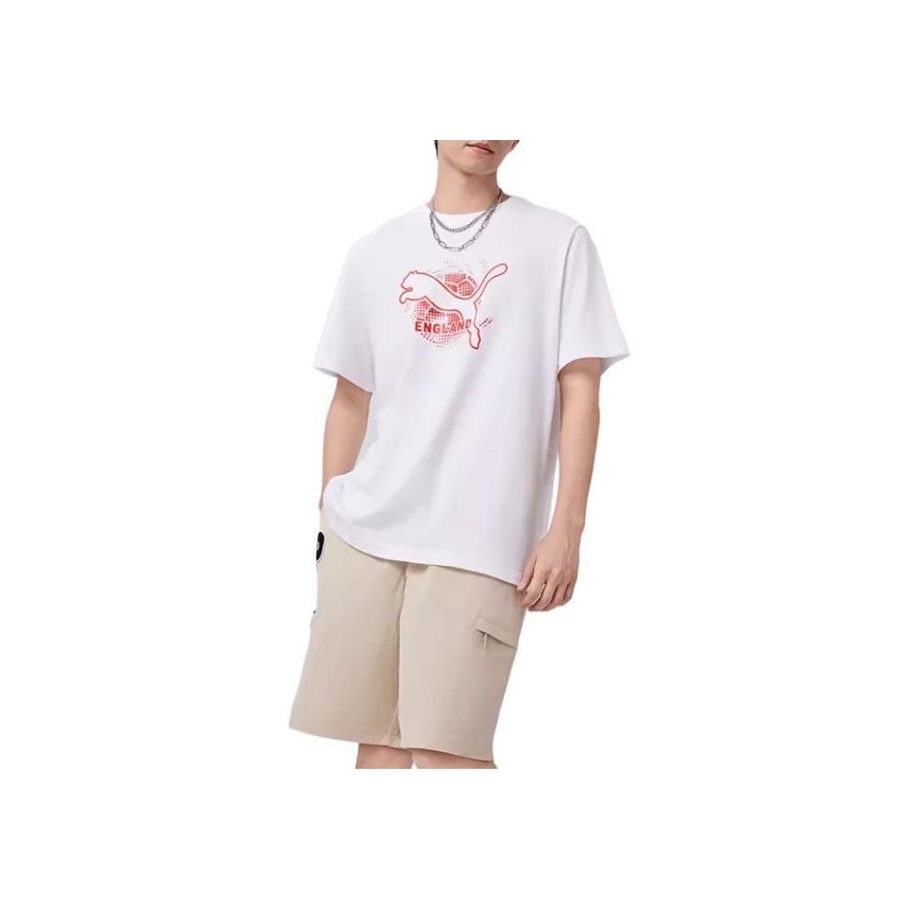 Puma Euro Cup Tee France England Team Logo Comfortable Breathable Casual Sports Short Sleeve T-Shirt Men Tops White 684542-02