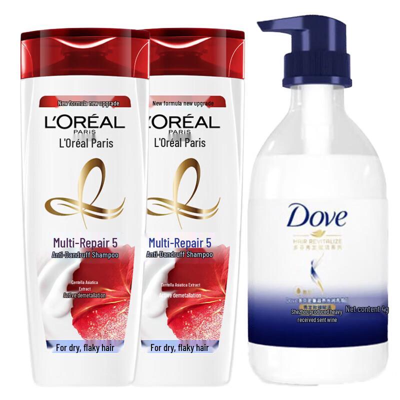 Dove Body Wash & L Oreal Shampoo Bundle