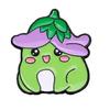 1pc Cartoon creative silly and cute little frog brooch jewelry creative green leaf frog shape drip oil badge