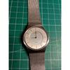Used SKAGEN DENMARK STEEL Quartz Watch Silver Mesh Belt New Battery
