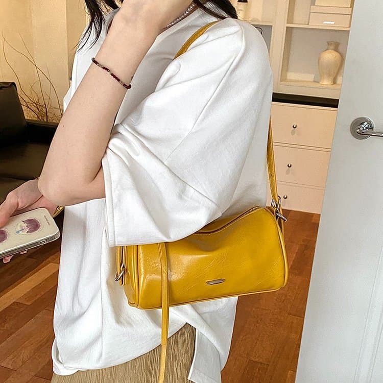 Cylinder baguette small bag shoulder underarm women's bag