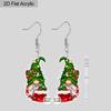 Christmas Gift Acrylic Women's Fashion Drop Earrings, Cute Take A Gift Gnome Shape Design Earrings Jewelry for Holiday Party Wear
