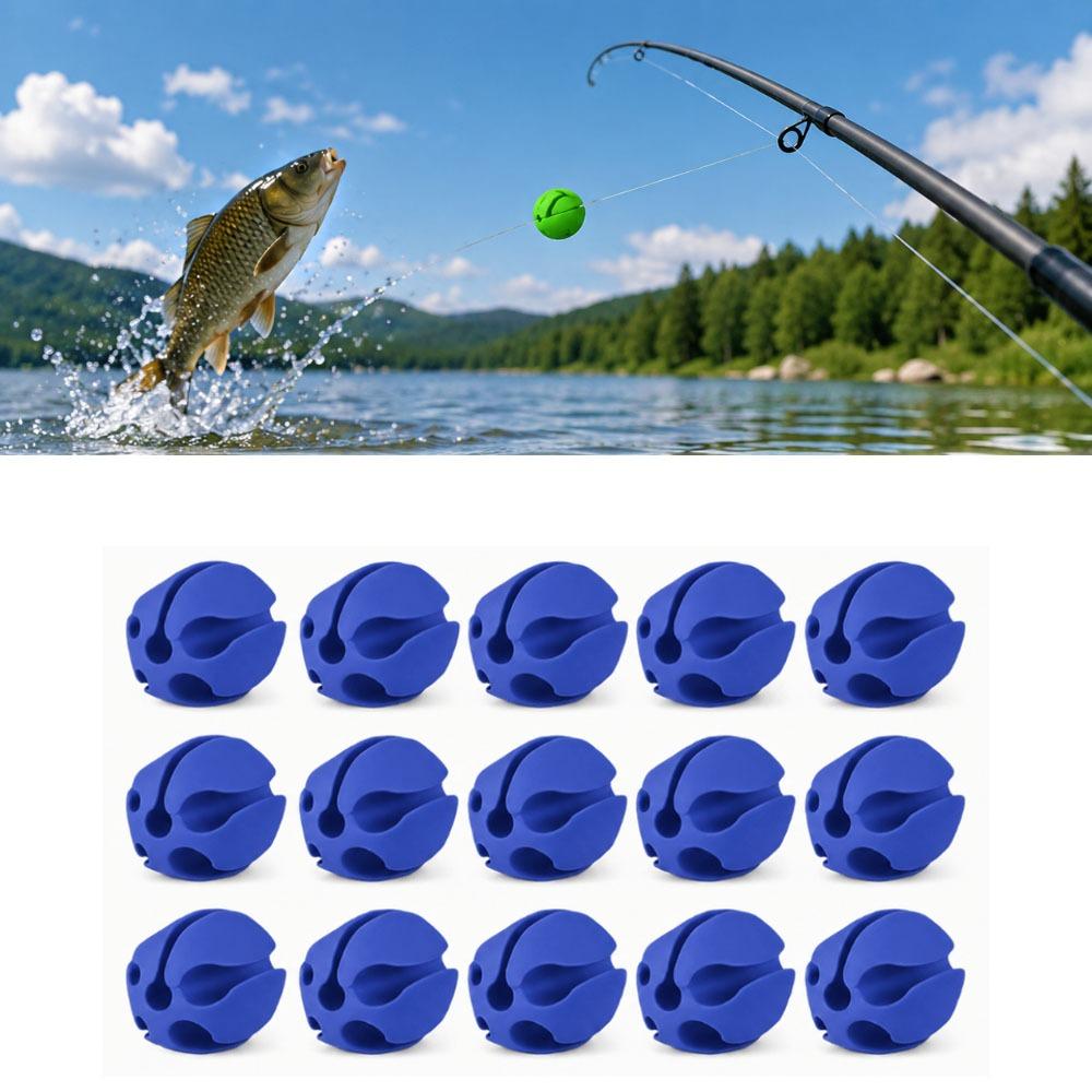 30PCS Silicone Fishing Rod Clip 5 Holes Fishing Rod Ties Fly Fishing Accessories