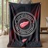 Detroit Red Wings Flannel Fleece Blanket Cozy Warm Throw Blanket For Couch Bed Travel All Season Use