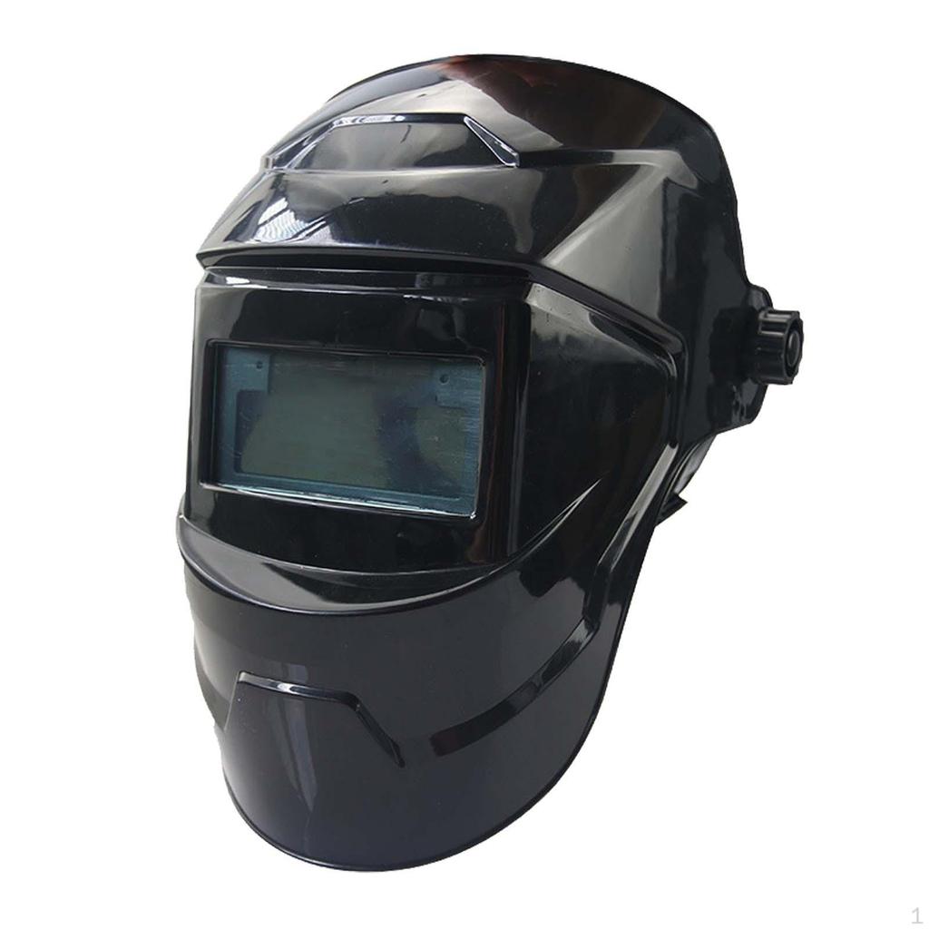 Advanced Solar-Powered Welding Helmet with Wide Viewing Area for and Grinding