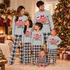 Family Matching Christmas Print Loungewear Set, Round Neck Long Sleeve and Pants Home Wear for Holiday