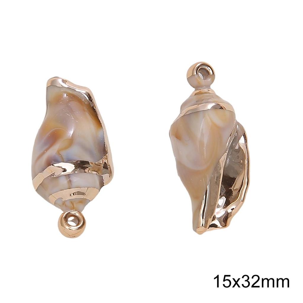 1-10Pcs Acrylic Imitation Shell Pendant For DIY Necklace Bracelet Earrings Jewelry Making Craft Accessories