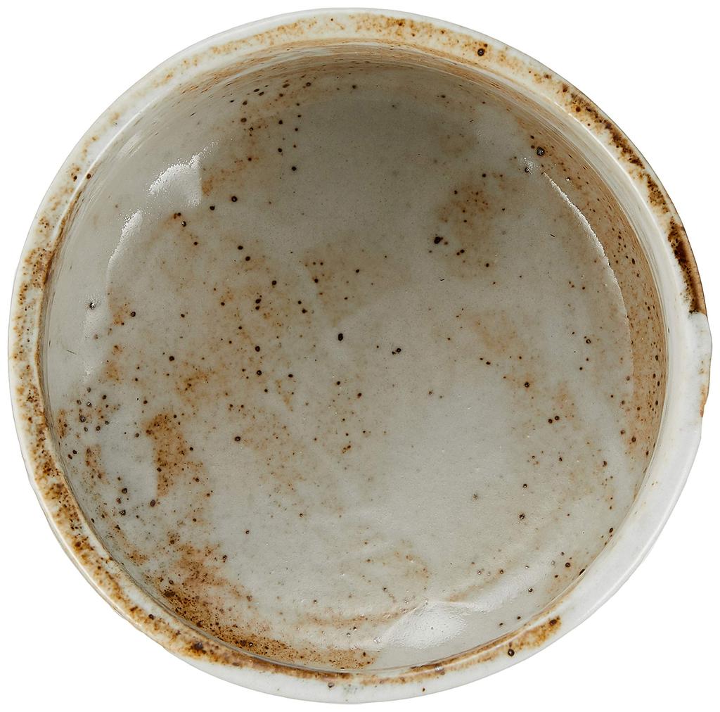 Matcha X Yuki Mino Ware Ale-net Bowl, White, 12 7.5cm, Shino,