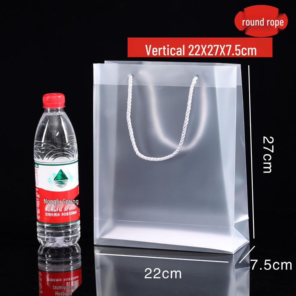 In Stock PVC Transparent Tote Bag, Frosted PP Plastic Gift/Souvenir Packaging, Wedding Candy Bag