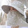 Sun Protection Cover Face Cap Neckline Mask Tea Picking Hat Portable Sunscreen Bucket Hat  Riding