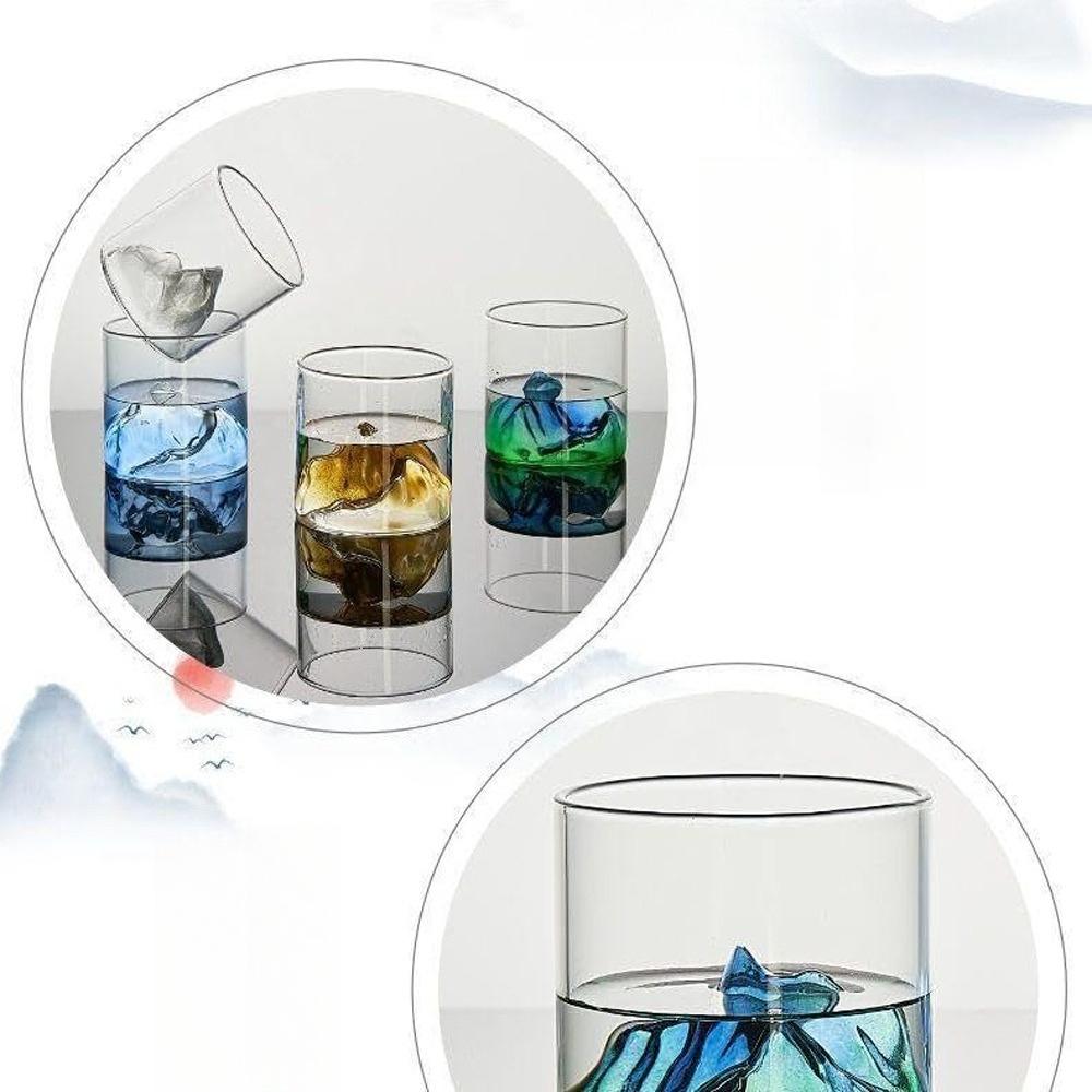 D5 175/300ML Whiskey Soda Glass Cup Bar Juice Beer Beverages Transparent Mountain Viewing Cup Glass Party Wine Glass Water Cup