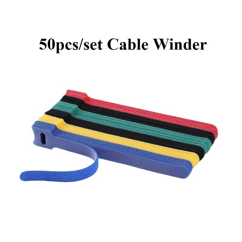 50Pcs/set Cable Organizer Cable Management Cable Winder Tape Protector for Wire Ties Phone Accessories Organizador Cables