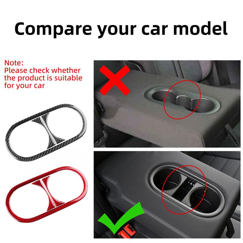 Do Seat Ateca 5F 2016 2017-2025 Do Cupra Ateca 5F 2018-2025 Prawdziwy Miękki Włókno Węglowe Naklejka Wykończeniowa Uchwytu na Napoje w Tylnym Otworze Samochodu