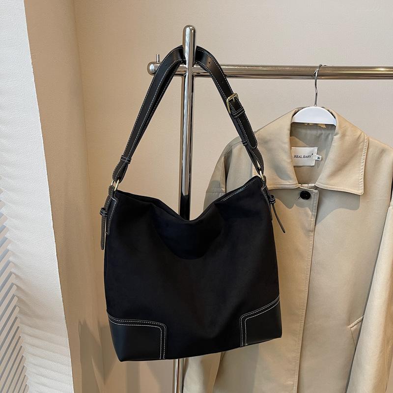 Casual Commuting Large-capacity Suede Bag Women's New Versatile Shoulder Bag Slack Tote Bag