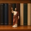 Religiöse Harzfiguren Jesus liest Buch Figur, Kleine Statue für Bücherregal Kaminsims Gebet Innen Kaminsims Tischdeko Nischen-Dekoration,