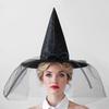Halloween Hexenhut für Kinder Erwachsene Halloween Party Cosplay Kostüm Requisiten Gruseliger Zaubererhut für Halloween Party