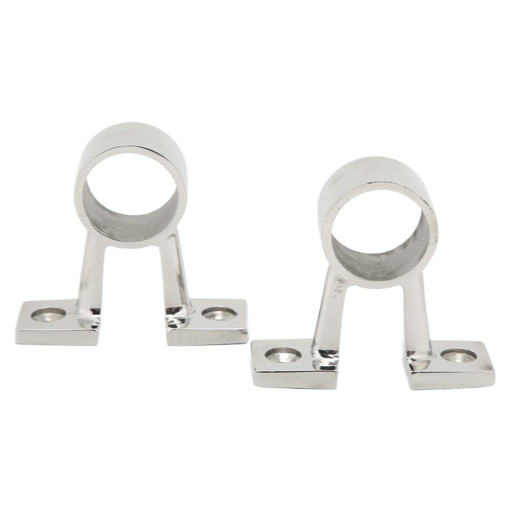 2Pcs Marine Boat Hand Rail Fitting Center Support Bracket Stanchion Stainless Steel for 1in Tubing