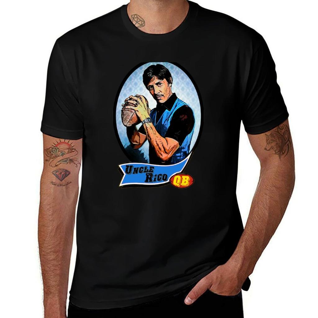 Uncle Rico Football Card TShirt Vintage Style Printed Top TShirt