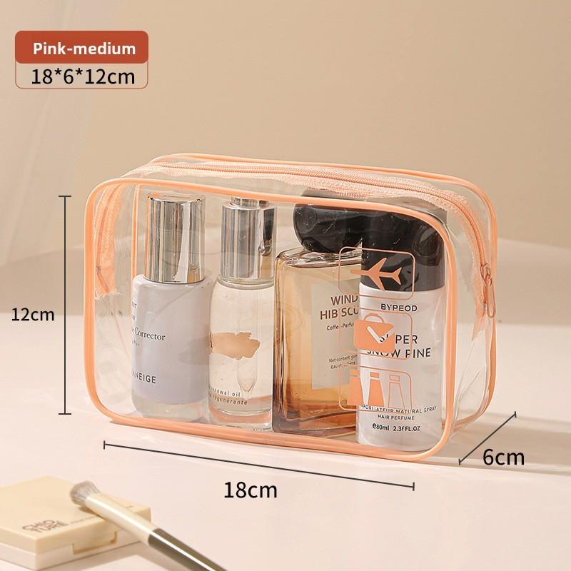 Modern Minimalist Pvc Travel Toiletry Bag With Large Capacity For Cosmetic And Bathroom Storage