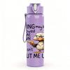 1PC Elder Owl Aging Quote Graphic,750ml Color Plastic Sports Water Bottle,Leakproof Flip Straw Lid,Suitable for Sports Office Home Use